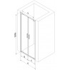 Mexen Exo-BR Duo dvojité sprchové dveře 80 cm, průhledné, černé - 8182-080-000-70-00