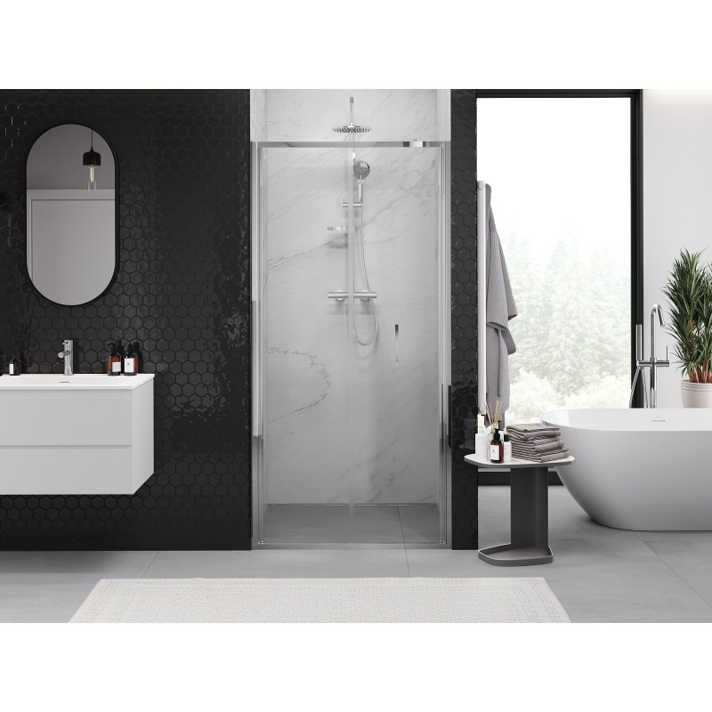 Mexen Exo-F skládací sprchové dveře 75 cm, transparentní, chrom - 816-075-000-01-00
