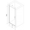 Mexen Exo-B sprchové dveře otočné 70 cm, průhledné, černé - 817-070-000-70-00