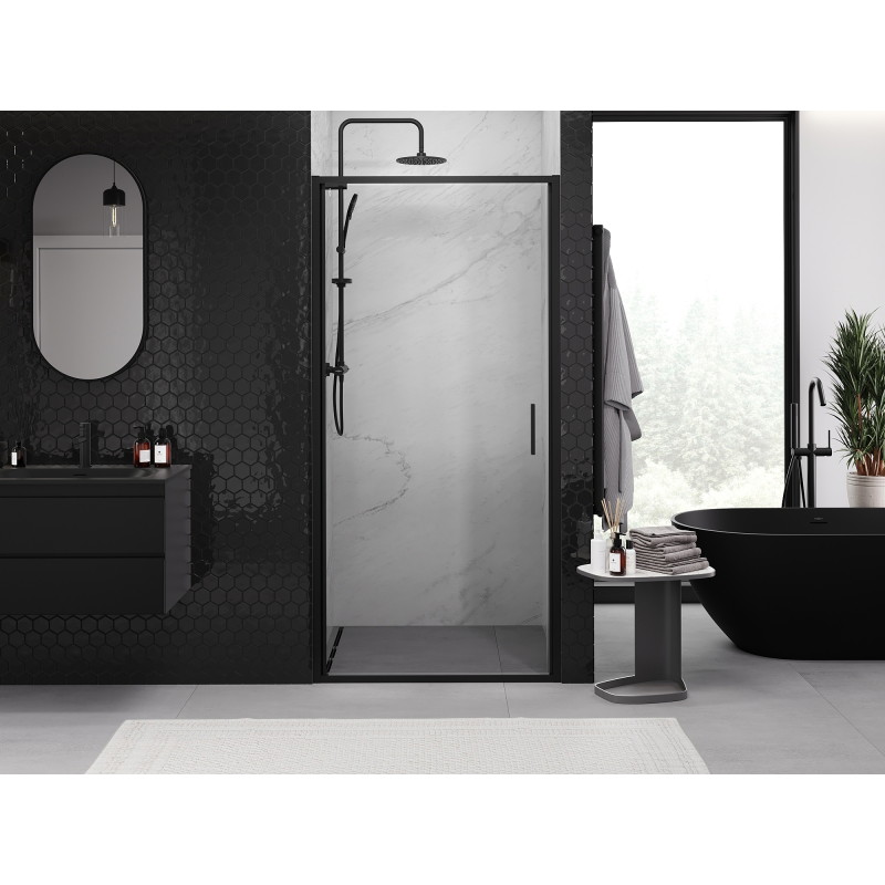 Mexen Exo-B otočné sprchové dveře 90 cm, transparentní, černé - 817-090-000-70-00