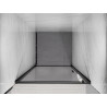 Mexen Exo-B sprchové dveře výklopné 85 cm, transparentní, černé - 817-085-000-70-00