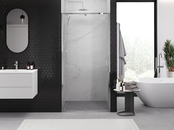 Mexen Exo sprchové dveře otočné 90 cm, transparentní, chrom - 819-090-000-01-00