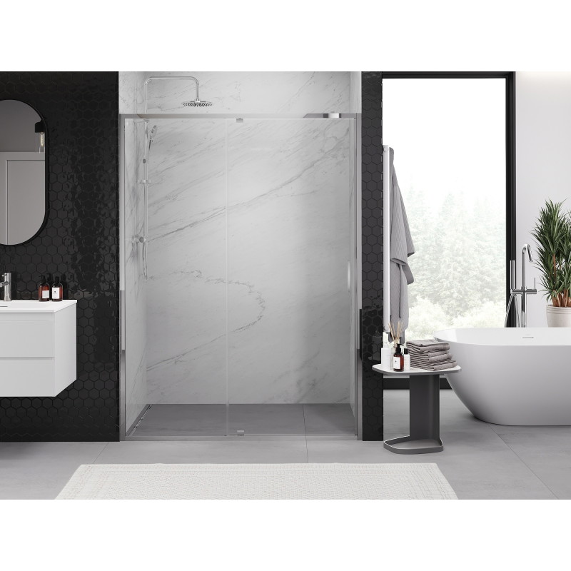 Mexen Exo-R sklopné sprchové dveře 135 cm, průhledné, chrom - 819-135-000-01-00