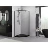 Mexen Exo-R sprchový kout pětiúhelníkový otočný 100 x 100 cm, transparentní, černý - 812-100-100-70-00