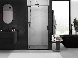 Mexen Exo-R sprchové dveře otočné 105 cm, transparentní, černé - 819-105-000-70-00