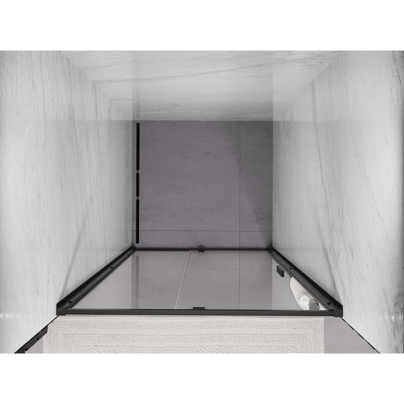 Mexen Exo-R sprchové dveře otočné 105 cm, transparentní, černé - 819-105-000-70-00