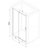 Mexen Exo-R sprchové dveře otočné 100 cm, průhledné, černé - 819-100-000-70-00