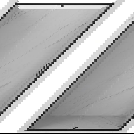 Mexen Exo sprchové dveře otočné 130 cm, transparentní, černé - 819-130-000-70-00