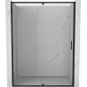Mexen Exo-R sprchové dveře otevírací 160 cm, transparentní, černé - 819-160-000-70-00