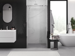 Mexen Exo-S sprchové dveře posuvné 120 cm, transparentní, chrom - 8151-120-000-01-00
