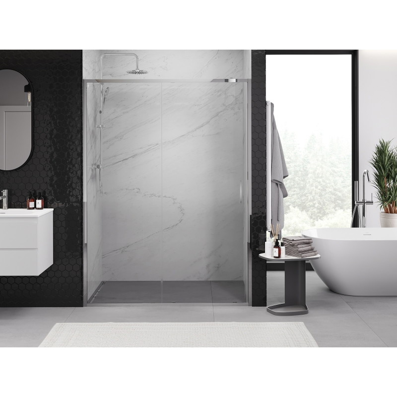 Mexen Exo-S posuvné sprchové dveře 150 cm, průhledné, chrom - 8151-150-000-01-00