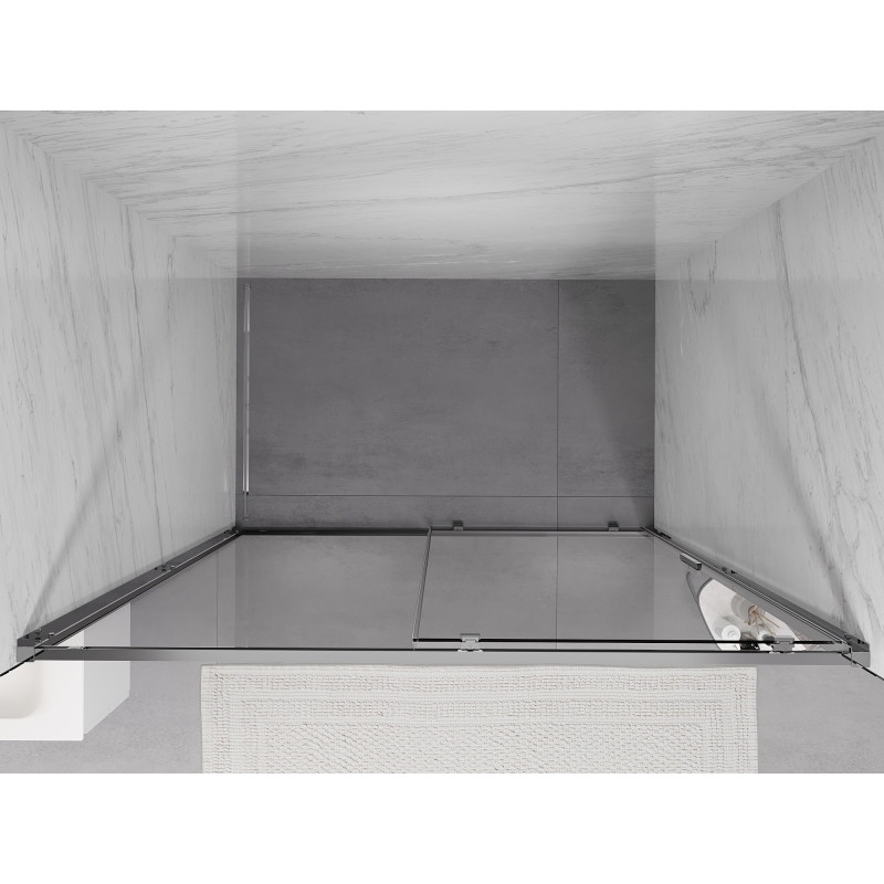 Mexen Exo-S posuvné sprchové dveře 150 cm, průhledné, chrom - 8151-150-000-01-00