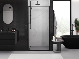 Mexen Exo-S posuvné sprchové dveře 105 cm, transparentní, černé - 8151-105-000-70-00