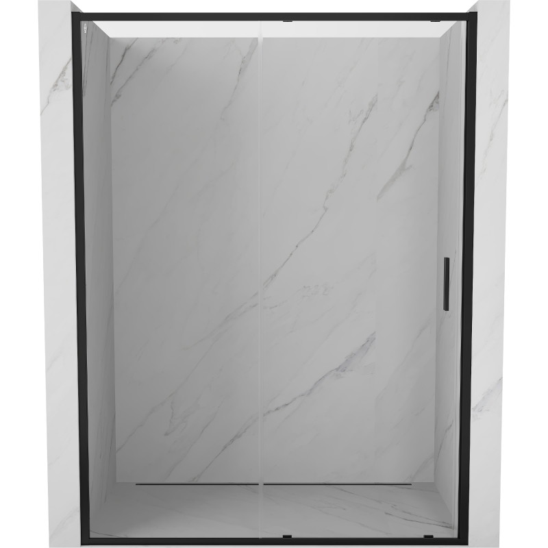 Mexen Exo-S posuvné sprchové dveře 150 cm, transparentní, černé - 8151-150-000-70-00
