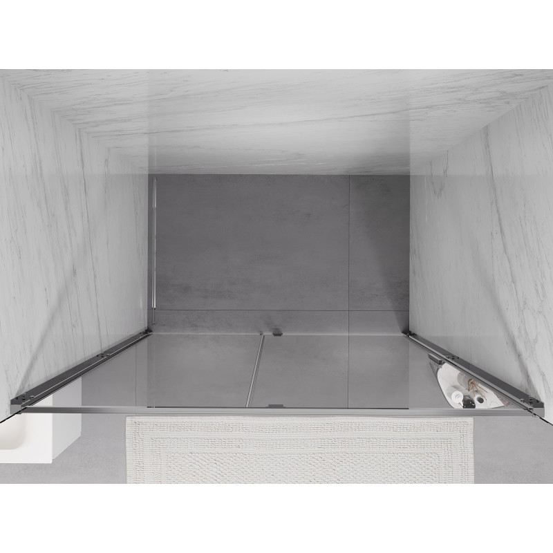 Mexen Exo-R sprchové dveře otočné 130 cm, transparentní, chrom - 819-130-000-01-00