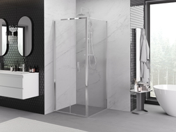 Mexen Exo-F skládací sprchový kout 85 x 85 cm, průhledný, chrom - 816-085-085-01-00