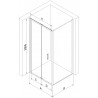 Mexen Exo-F skládací sprchový kout 85 x 85 cm, průhledný, chrom - 816-085-085-01-00