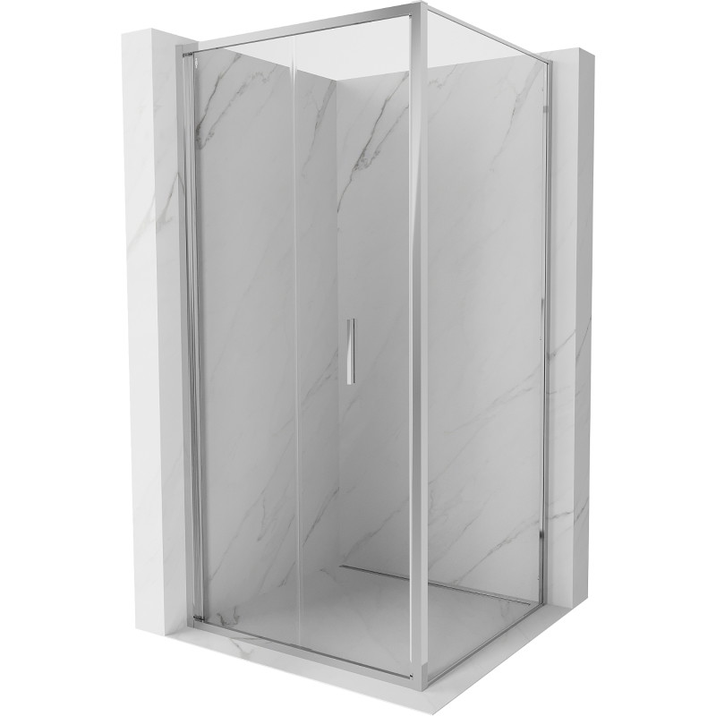 Mexen Exo-F skládací sprchový kout 85 x 85 cm, průhledný, chrom - 816-085-085-01-00