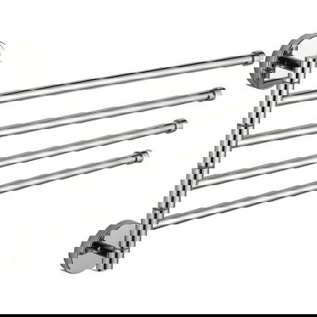 Mexen čtyřnásobný otočný věšák na ručníky, chrom - 7039244-00