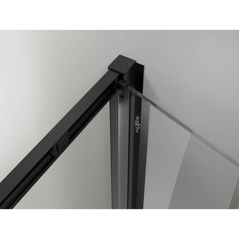 Mexen Exo skládací sprchový kout 70 x 70 cm, průhledný, černý - 816-070-070-70-00