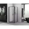 Mexen Exo-F skládací sprchový kout 75 x 75 cm, průhledný, černý - 816-075-075-70-00
