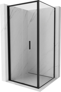 Mexen Exo-F skládací sprchový kout 80 x 80 cm, průhledný, černý - 816-080-080-70-00