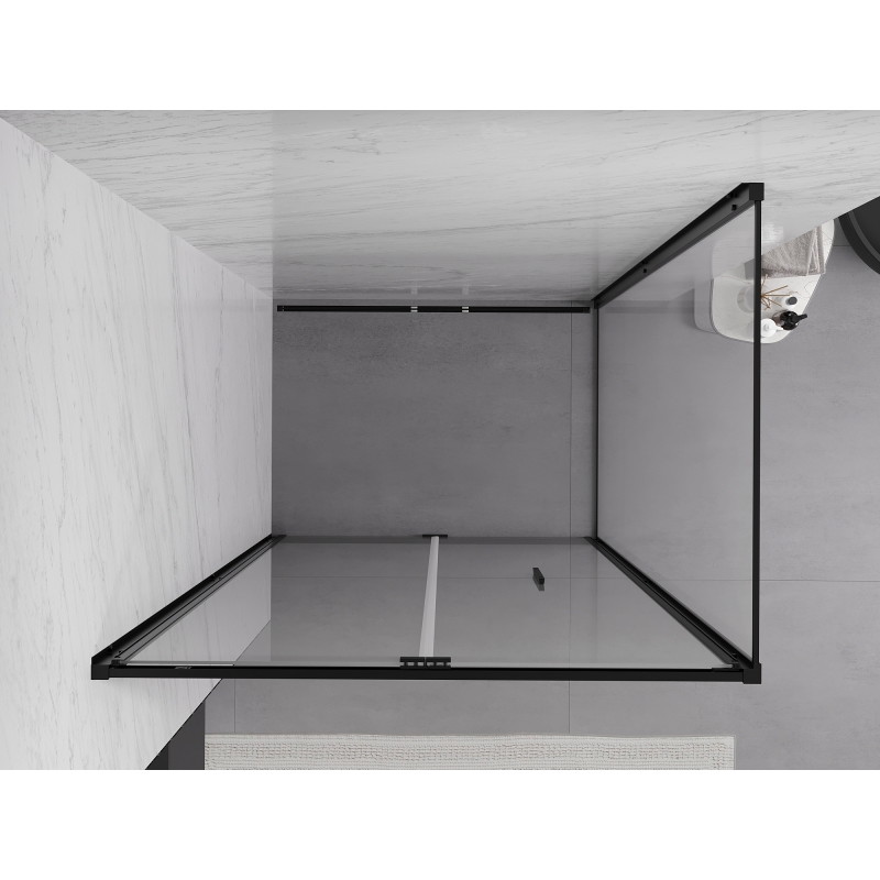 Mexen Exo-F skládací sprchový kout 80 x 85 cm, transparentní, černý - 816-080-085-70-00