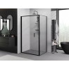Mexen Exo-F skládací sprchový kout 75 x 90 cm, transparentní, černý - 816-075-090-70-00