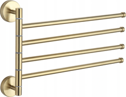 Mexen čtyřnásobný otočný věšák na ručník, zlatý - 7039244-50