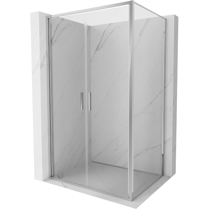 Mexen Exo-B Duo sprchový kout otočný 100 x 80 cm, transparentní, chrom - 814-100-080-01-00