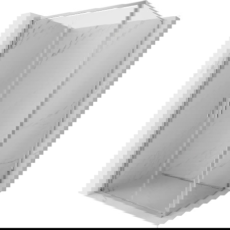 Mexen Exo otevírací sprchový kout 100 x 80 cm, průhledný, chrom - 814-100-080-01-00