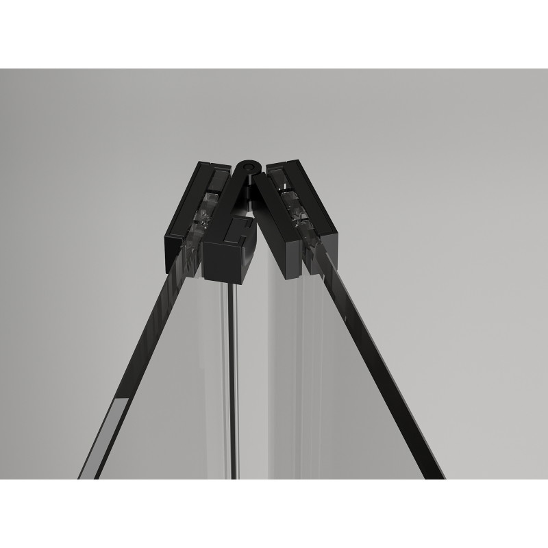 Mexen Exo-F skládací sprchové dveře 60 cm, transparentní, černé - 816-060-000-70-00