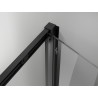 Mexen Exo-F skládací sprchové dveře 75 cm, transparentní, černé - 816-075-000-70-00