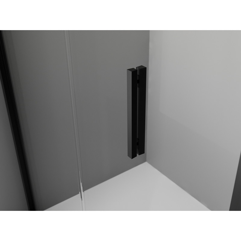 Mexen Exo-F skládací sprchové dveře 65 cm, průhledné, černé - 816-065-000-70-00