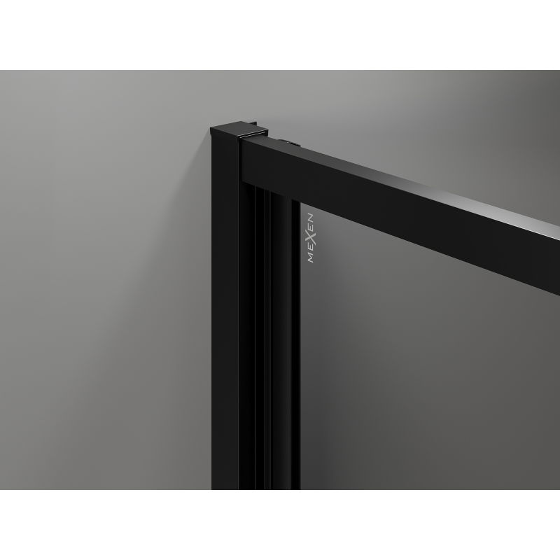 Mexen Exo sprchové dveře skládací 85 cm, transparentní, černé - 816-085-000-70-00
