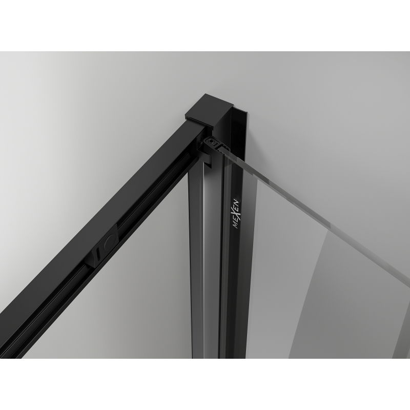 Mexen Exo sprchové dveře skládací 85 cm, transparentní, černé - 816-085-000-70-00