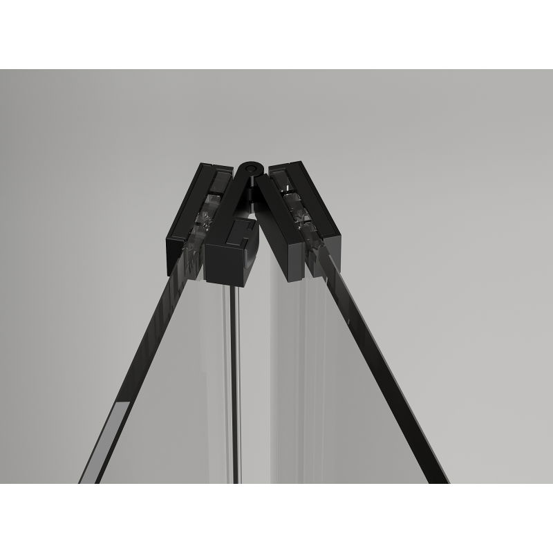 Mexen Exo sprchové dveře skládací 75 cm, transparentní, černé - 816-075-000-70-00