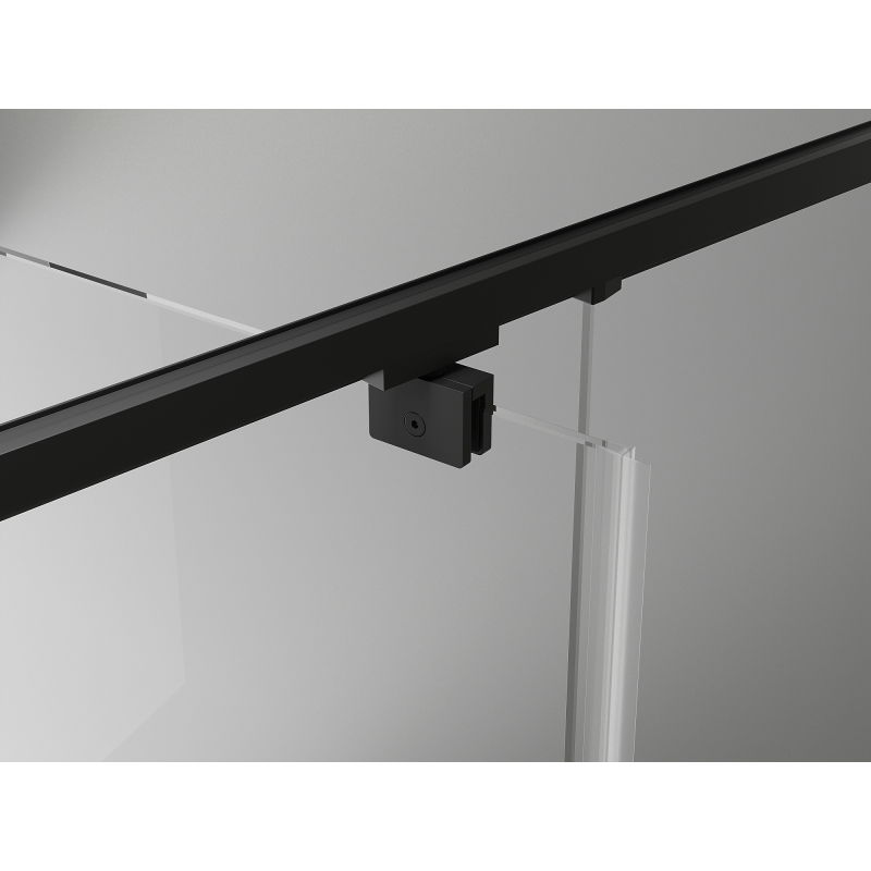 Mexen Exo sprchové dveře otočné 135 cm, transparentní, černé - 819-135-000-70-00