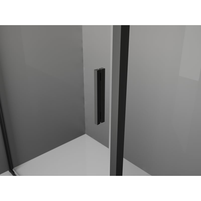 Mexen Exo sprchové dveře výklopné 140 cm, transparentní, černé - 819-140-000-70-00