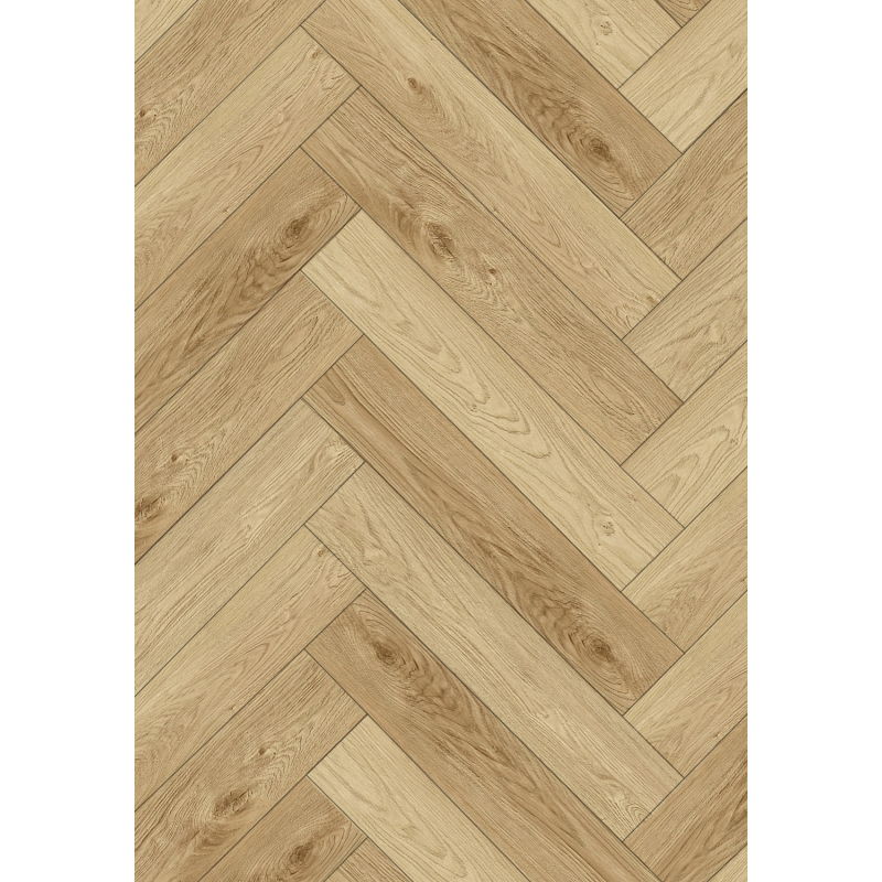 Mexen Anniston vinylové panely rybí kost 570 x 95 mm LVT Dryback 2,5 mm, podložka PVC, 4 V-drážka, Dub