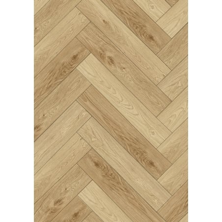 Mexen Anniston vinylové panely rybí kost 570 x 95 mm LVT Dryback 2,5 mm, podložka PVC, 4 V-drážka, Dub