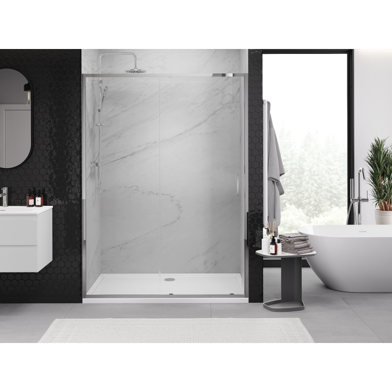 Mexen Exo-S posuvné sprchové dveře 155 cm, transparentní, chrom - 8151-155-000-01-00