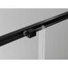 Mexen Exo-S posuvné sprchové dveře 150 cm, transparentní, černé - 8151-150-000-70-00