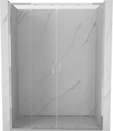Mexen Exo-S Duo dvoukřídlé sprchové dveře posuvné 140 cm, transparentní, chrom - 8152-140-000-01-00