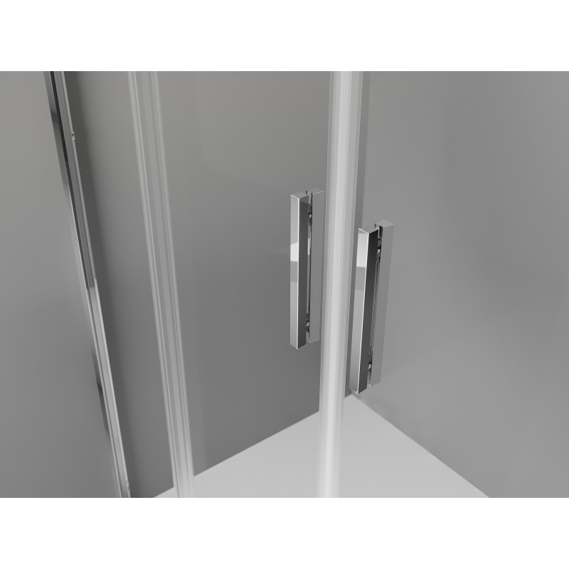 Mexen Exo-S Duo dvoukřídlé sprchové dveře posuvné 160 cm, transparentní, chrom - 8152-160-000-01-00