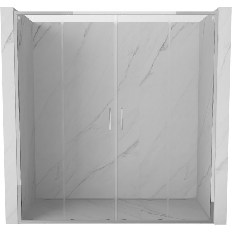 Mexen Exo-S Duo dvoukřídlé posuvné sprchové dveře 180 cm, transparentní, chrom - 8152-180-000-01-00