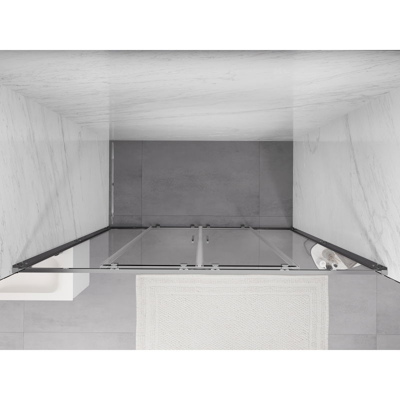 Mexen Exo sprchové dveře dvojité posuvné 180 cm, transparentní, chrom - 8152-180-000-01-00