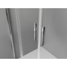 Mexen Exo-S Duo dvojité posuvné sprchové dveře 200 cm, průhledné, chrom - 8152-200-000-01-00