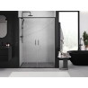 Mexen Exo-S Duo dvojité posuvné sprchové dveře 140 cm, transparentní, černé - 8152-140-000-70-00