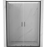 Mexen Exo dvojité posuvné sprchové dveře 150 cm, transparentní, černé - 8152-150-000-70-00